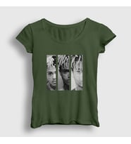 Presmono Kadın Sarı Three XXXTentacion T-Shirt 49349tt (Haki)