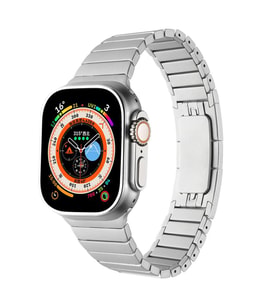 Apple Watch 44/45/46/49mm Kordon Baklalı Metal Kordon 2/3/4/5/6/se/7/8/9/10/11/u (Gri)