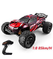 ELEKTRİKLİ RC 1:8 ÖLÇEK SERVO MOTOR SÜSPANSİYONLU ARAZİ ARACI SPOR ARAÇ 85 KM HIZ RC ARAÇ (Kırmızı)