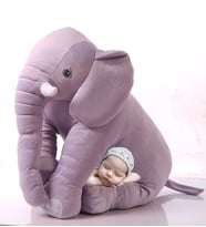 Uyku Arkadaşım Büyük Yumuşacık Peluş Fil  90 cm (Lila)