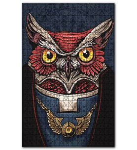 Cakapuzzle Aristokrat Baykuş Puzzle Yapboz MDF (Ahşap) (255 Parça)