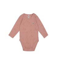 Mr.J & Ms.R Baskılı Omuz Çıtçıtlı Uzun Kollu Body (Pembe)