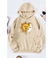 Unisex Larks' Tongues in Aspic Baskılı Sweatshirt (Bej)
