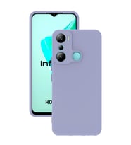Infinix Hot 20i Kılıf Kamera Korumalı Silikon Rubber Arka Kapak (Lila)