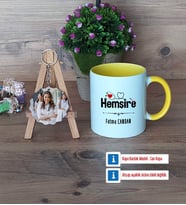 Hemşire Kupa Bardak Beyaz ve Fotoğraflı Ahşap Anahtarlık Hediye (Model 7)