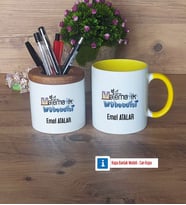 Matematik Mühendisi Kalemlik, Kupa Bardak T Kişiye Özel Hediye (Model 10)