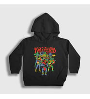 Presmono Unisex Çocuk Beyaz Band King Gizzard And The Lizard Wizard Kapüşonlu Sweatshirt 489101tt (Siyah)