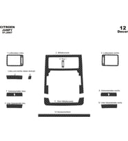 Meriç® Citroen Jumpy Ön Torpido Kaplama Maun 12 Parça 2007-› (Karbon)