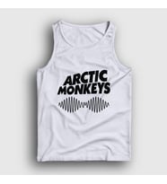 Presmono Unisex Sarı Cover Arctic Monkeys Atlet 12825tt (Beyaz)