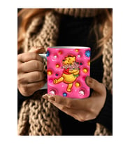 Winnie the Pooh - Kaplan Tigger - İyor - Piglet Baskılı 3D Tasarım Seramik Kupa Mug (14)