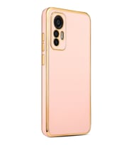 Xiaomi Mi 12 Lite Kılıf Zore Bark Kenarları Altın Renk Kılıf (Rose)