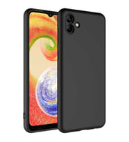 Samsung Galaxy A04 Kılıf Özel Orijinal Lansman Serisi, İçi Kadife, Pürüzsüz Yumuşak ve Mat TPU Silikon (Siyah)