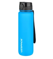 Uzspace Büyük Boy 28 cm 1000 ml 1 litre Tritan Su Matarası 14 Renk FiftyFifty Softtouch (Turkuaz)