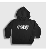 Presmono Unisex Çocuk Beyaz Logo V2 Linkin Park Kapüşonlu Sweatshirt 98213tt (Siyah)