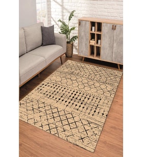 Dijital Kaymaz Taban Yıkanabilir Renkli Salon Halısı Mutfak Halısı Yolluk ND-SD-1167 (Kahverengi)