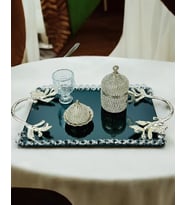 Serenity Söz Kahve Tepsisi (Siyah)