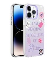 Apple iPhone 14 Pro Kılıf Mermer Desenli Zore Marbello Kılıf (Mor)