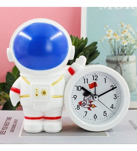 Dekoratif Astronot Tasarımlı Masa Saati (Mavi)