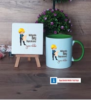Mühendisler Günü Hediyesi Dekoratif Taş, Kupa Bardak Kırmızı Hediye (Model 13)
