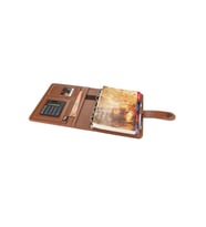 Organizer Ajanda Kılıflı A5 4 Halkalı 15x21 4 Delikli Tarihsiz Çizgili Blok Rainbow Vegan 19,5x23 cm (Taba)