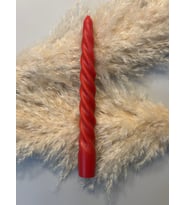 5 li Orta Boy Spiral İnce Şamdan Mum (Kırmızı)