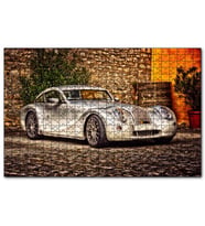 Cakapuzzle Gri Antika Spor Araba  Puzzle Yapboz MDF (Ahşap) (1000 Parça)