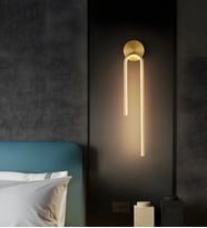Modern Led Uzun Duvar Aplik (Gold)