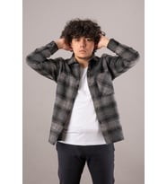 BİCAN CEPLİ OVERSİZE ERKEK ODUNCU GÖMLEK (Siyah)