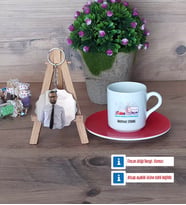 Fen ve Teknoloji Öğretmeni Türk Kahvesi Fincanı Ahşap Altlıklı ve Fotoğraflı Ahşap Anahtarlık Hediye (Model 3)