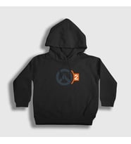 Presmono Unisex Çocuk Beyaz Logo V2 Oyun Overwatch Kapüşonlu Sweatshirt 361271tt (Siyah)