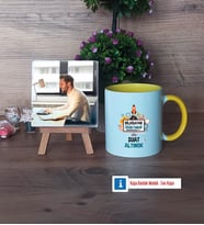 Bilgisayar Öğretmeni Fotoğraflı Dekoratif Taş, Kupa Bardak Beyaz Hediye Öğretmenler Günü Hediyesi (Model 7)