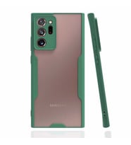 Galaxy Note 20 Ultra Kılıf Parfe Kenarları Pastel Renk Kılıf (Koyu Yeşil)