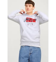 Jack & Jones Tiley Kapüşonlu Erkek Sweat 12256807 (Beyaz)