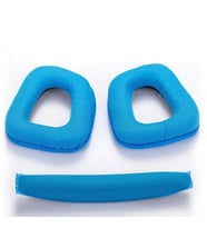 Logitech G35 G930 G430 F450 Kafa Bandı ve Kulaklık Pedi SET Kulaklık Pedi Süngeri Headband (Mavi)