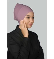Hazır Pratik Geçmeli Uzun Boru Tesettür Bonesi (Koyu Pembe)