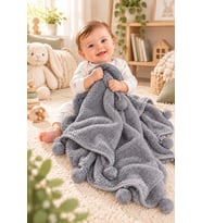 Pabteks Bebek/Çocuk Battaniyesi (Gri)