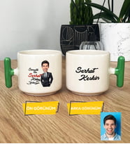 Kişiye Özel Karikatürlü Kolay Yetişmiyor Hediye T Kupa Bardak Erkek Sevgiliye Abiye Babaya Doğum Günü Hediyesi (Yeşil)