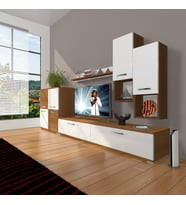 Decoraktiv Eko 6DA Slm Std Tv Ünitesi Tv Sehpası (Beyaz - Kahverengi)