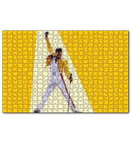 Cakapuzzle Freddie Mercury Sarı Zemin  Puzzle Yapboz MDF (Ahşap) (255 Parça)