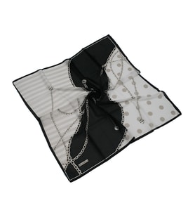 Mısırlı Eşarpları Vual Twill Eşarp (Siyah - Pudra) (Siyah-Pudra)