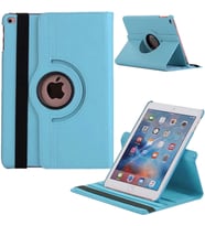 Apple iPad 5 Nesil / 6 Nesil / Air / Air 2 / Pro Uyumlu 9,7 inç Döner Standlı Tablet Kılıfı (Mavi)