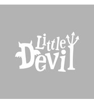 Little Devil Araba Sticker siyah 15x10 CM (Beyaz)