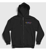 Presmono Unisex Gri Astroworld V4 Travis Scott Fermuarlı Kapüşonlu Sweatshirt 44862tt (Siyah)