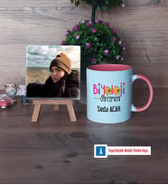 Biyoloji Öğretmeni Fotoğraflı Dekoratif Taş, Kupa Bardak Beyaz Hediye (Model 6)