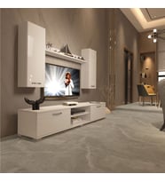 Decoraktiv Eko 5D Mdf Dvd Tv Ünitesi Tv Sehpası - Beyaz - Pera (Beyaz)