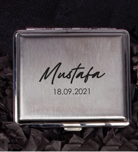 Kişiye Özel Metal Sigara Tabakası 106960 (Bordo)