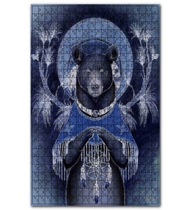 Cakapuzzle Yağlı Boya Fantastik Çizim Ayı Figürü Puzzle Yapboz MDF (Ahşap) (255 Parça)