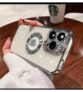 İphone 11 Kamera Korumalı ( Kamerası Lensli) Lazer Kılıf (Gümüş)