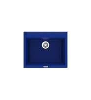 Cristalüx Granit Evye P-X60 Tezgah Altı Ve Tezgah Üstü Kare Mutfak Evyesi 60x50cm (Mavi)
