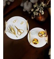 Commitment  Gold Polyester Nişan Tepsisi  (Gold)
